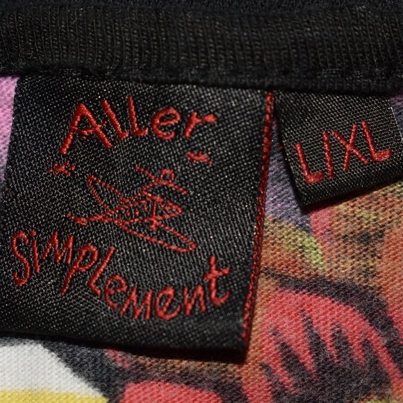 Aller Simplement | Floral Asymmetrical Blouse L/XL - Picture 3 of 4